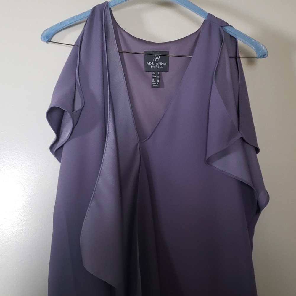Adrianna Papell draped front shift dress size 10